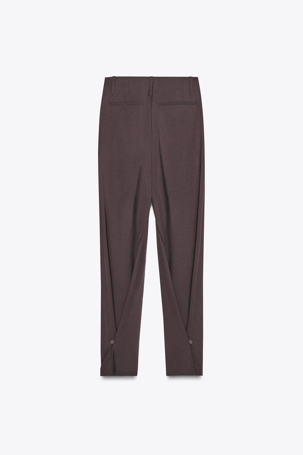 PLEATED TROUSERS WITH BUTTON HEM - Zara фото 10