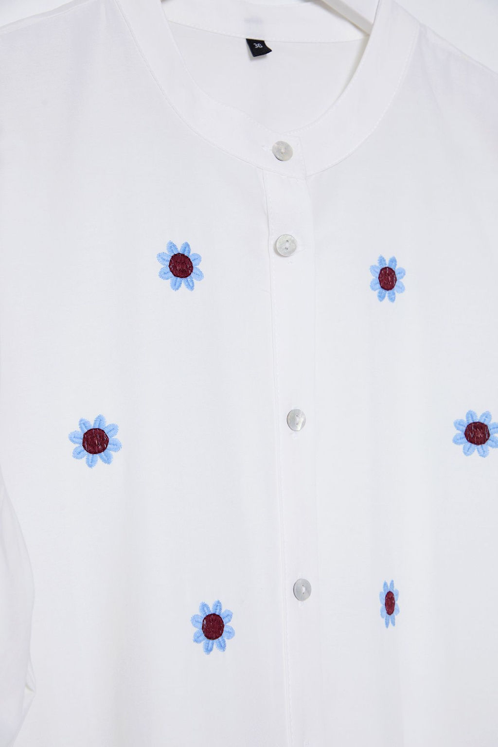 TRENDYOLMILLA Ekru Cicek Nak?sl? Midi Dokuma Gomlek Elbise TWOSS25EL00039 фото 8