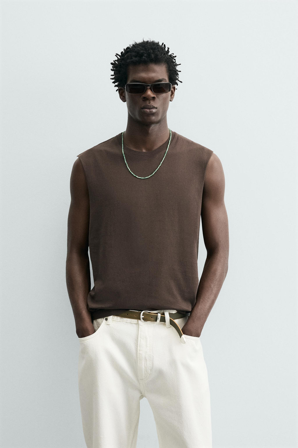 CAMISETA TANK LIGHTWEIGHT RELAXED FIT / Marr?n - Zara фото 2