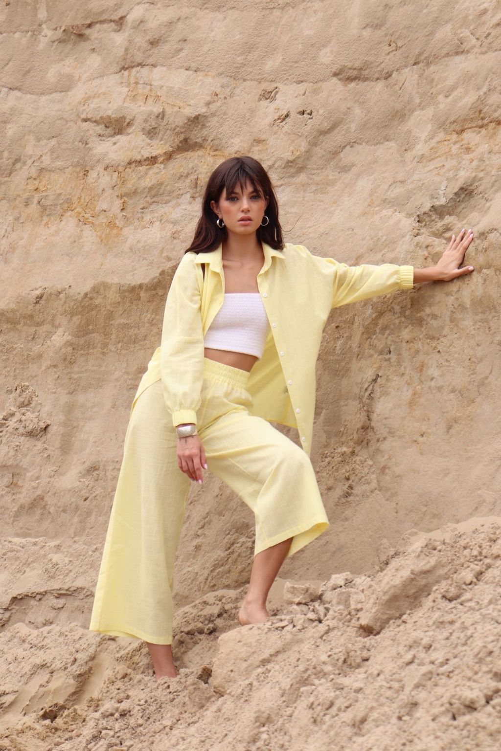 7010 Костюм летний с кюлотами лимонный - Martichelli фото 15