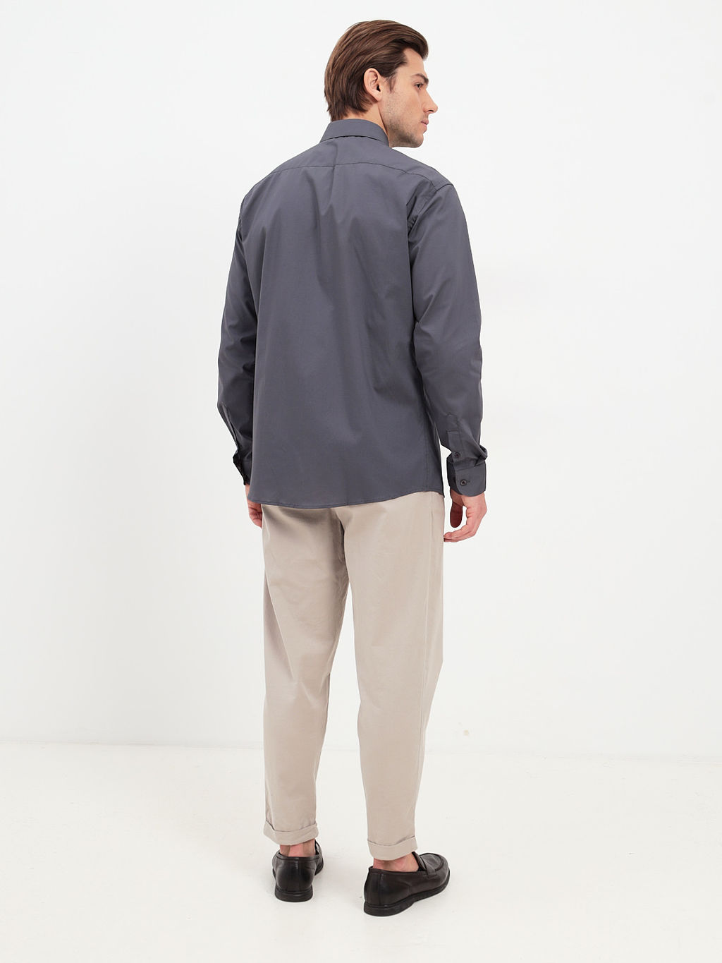 Сорочка мужская длинный рукав GREG 330/237/0873/Z/1p STRETCH  фото 5