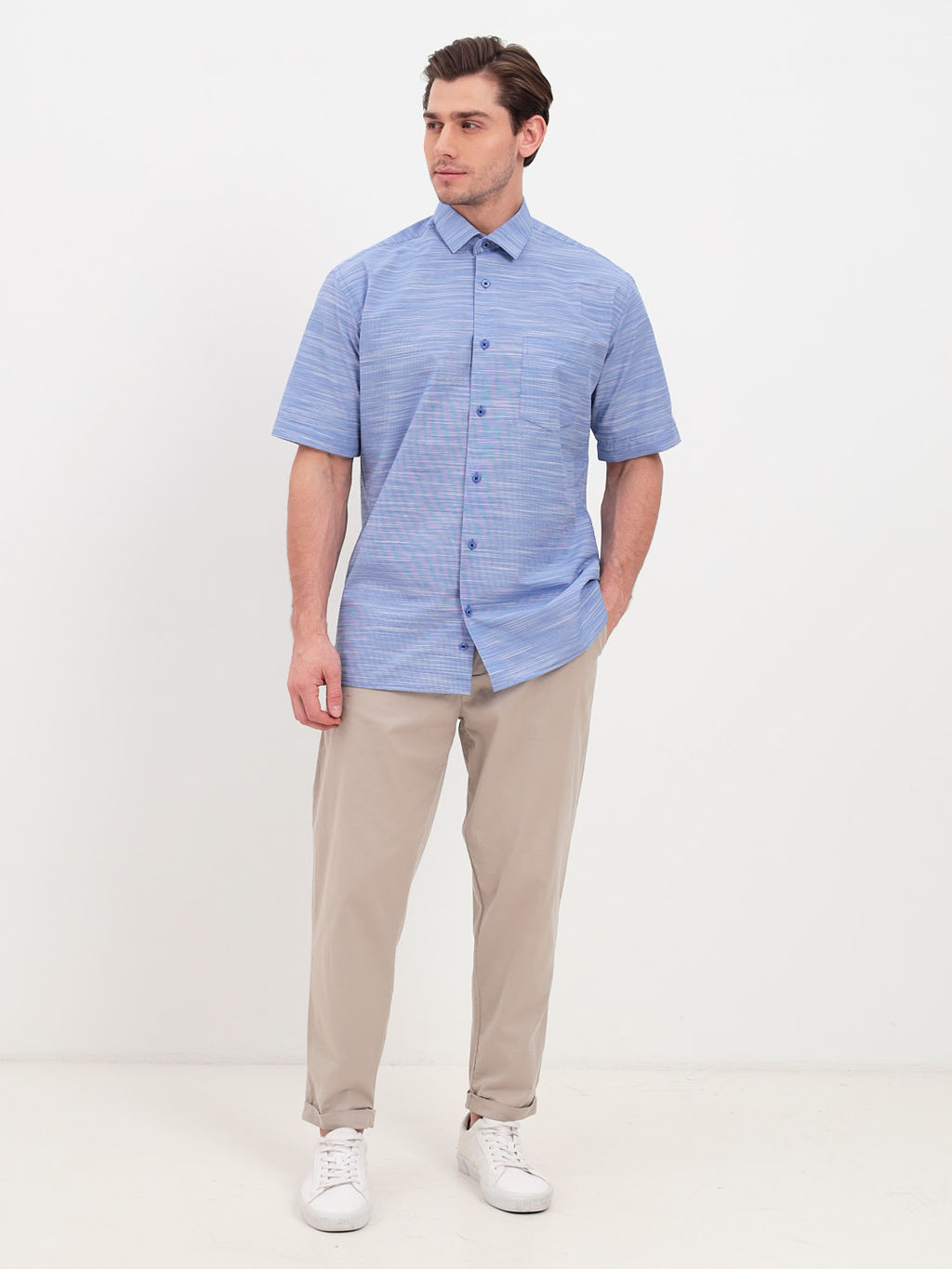 Сорочка мужская короткий рукав GREG 223/201/7834/C/1p  фото 8