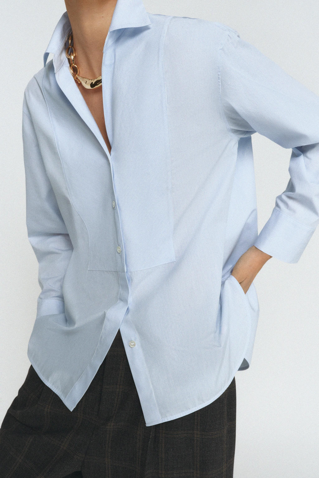 ZW COLLECTION POPLIN SHIRT - Zara фото 2