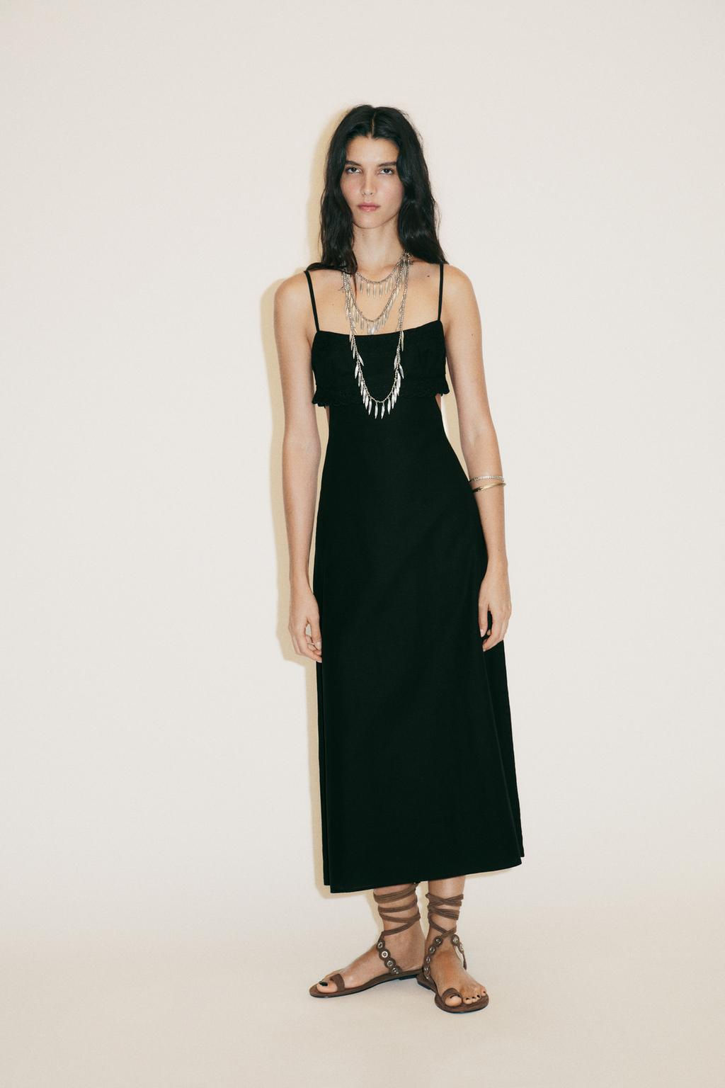 CUT-OUT EMBROIDERED DRESS