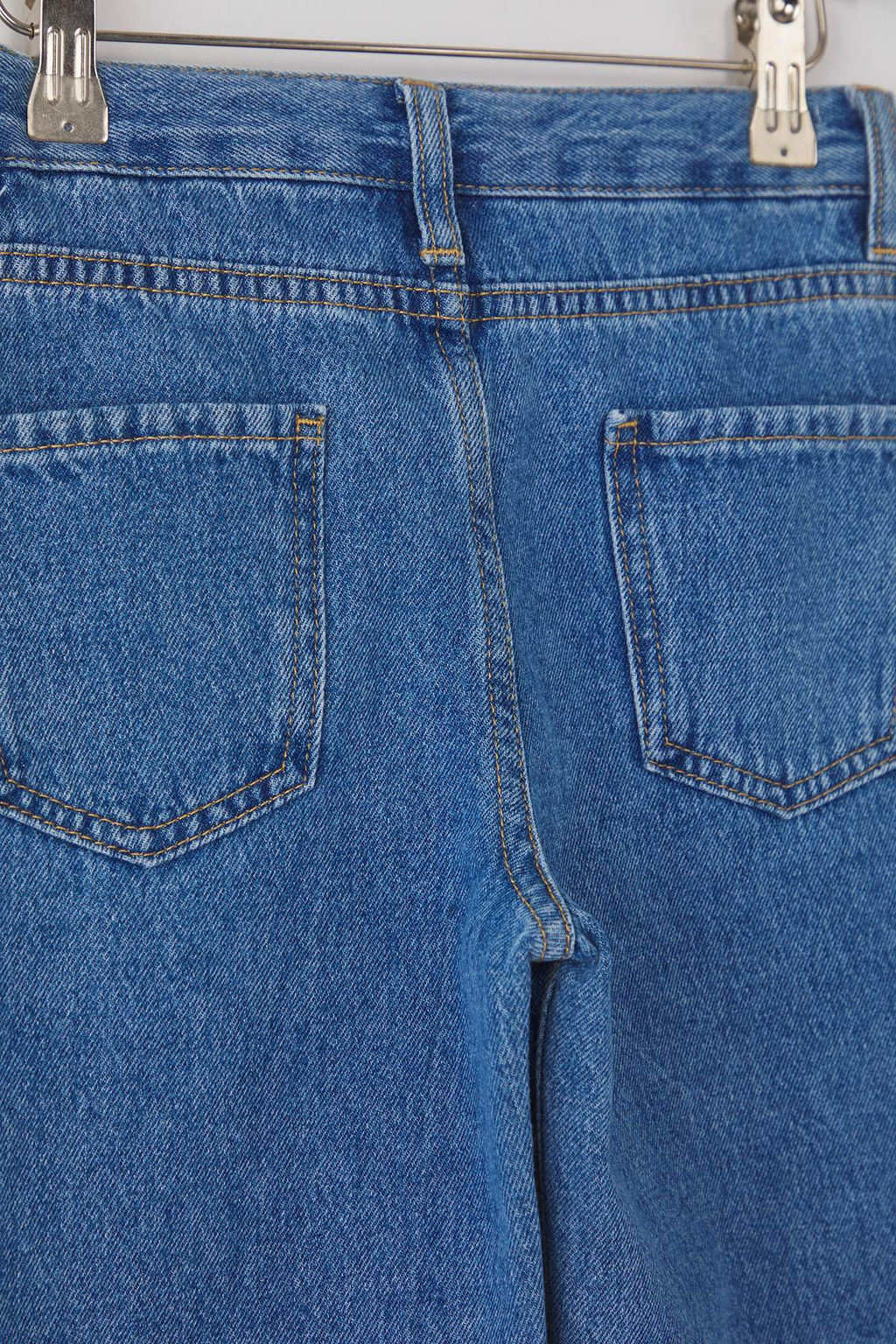 Mavi K?z Cocuk Genis Paca Y?ld?z Desenli %100 Pamuk Lastikli Denim Pantolon TKDAW25PL00001 - Trendyolmilla фото 10