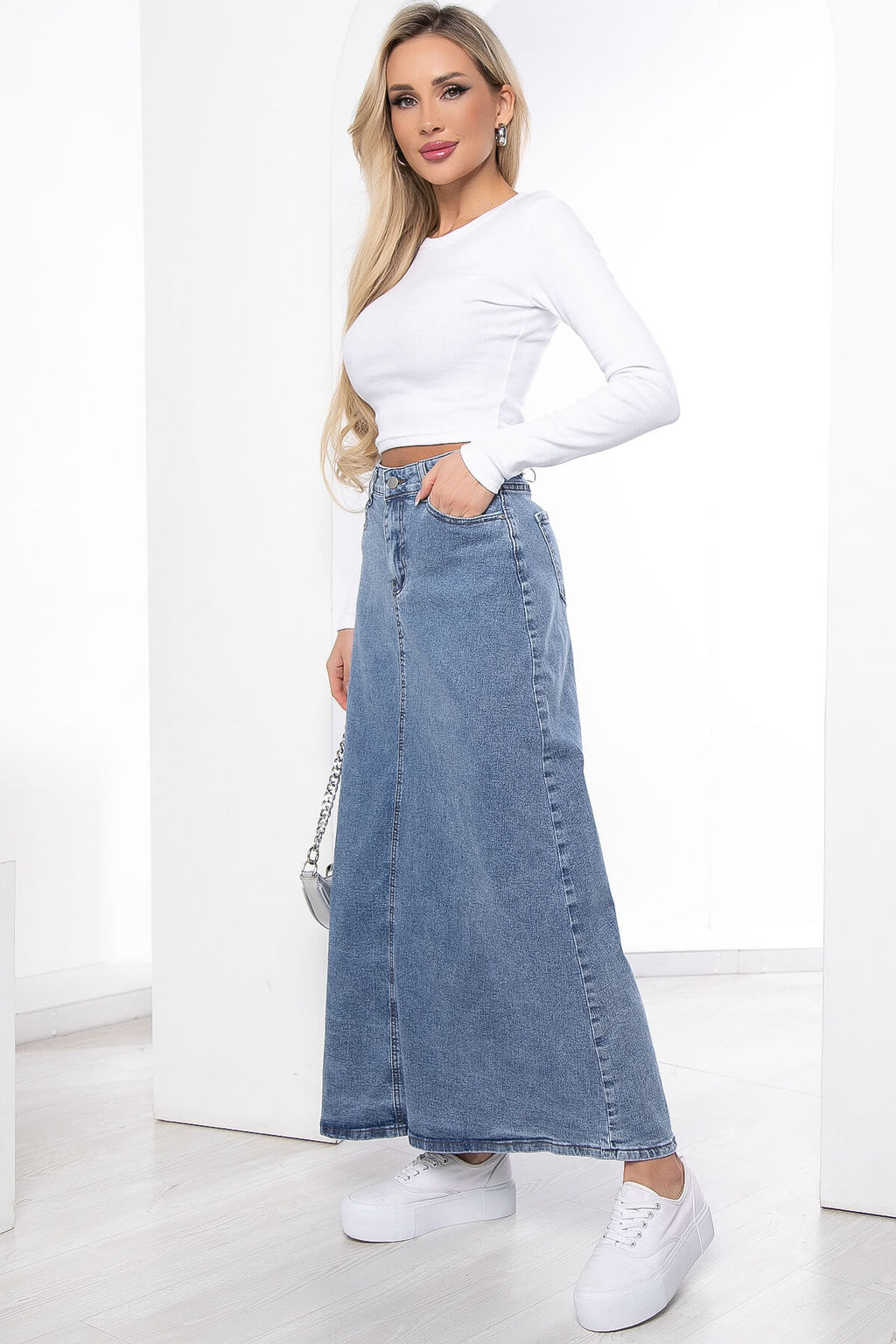 Юбка Антэлия (синяя) Ю8698 - Lt collection фото 5