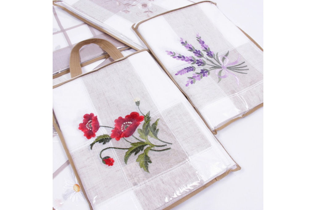 Скатерть текстильная имитация льна с вышивкой Каприз 11 - Наталья-текстиль фото 3