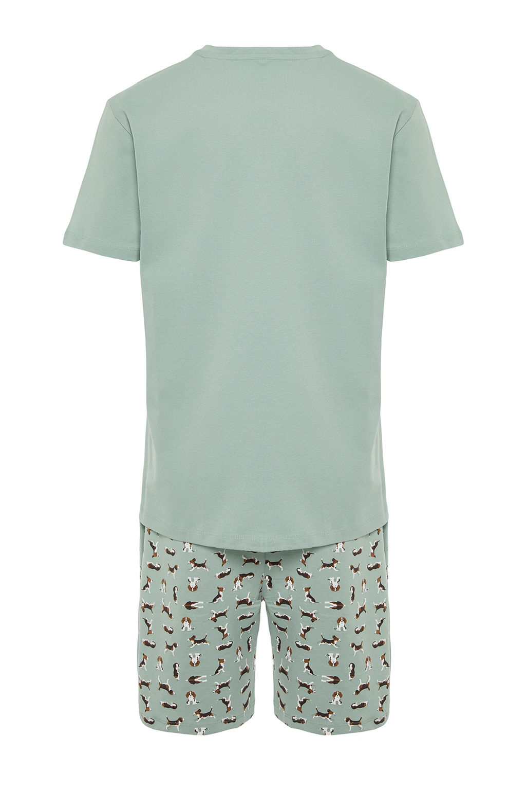 TRENDYOL MAN Indigo Regular Fit Kopek Desenli Orme Sortlu Pijama Tak?m? THMSS21PT0324 - Trendyolmilla фото 13