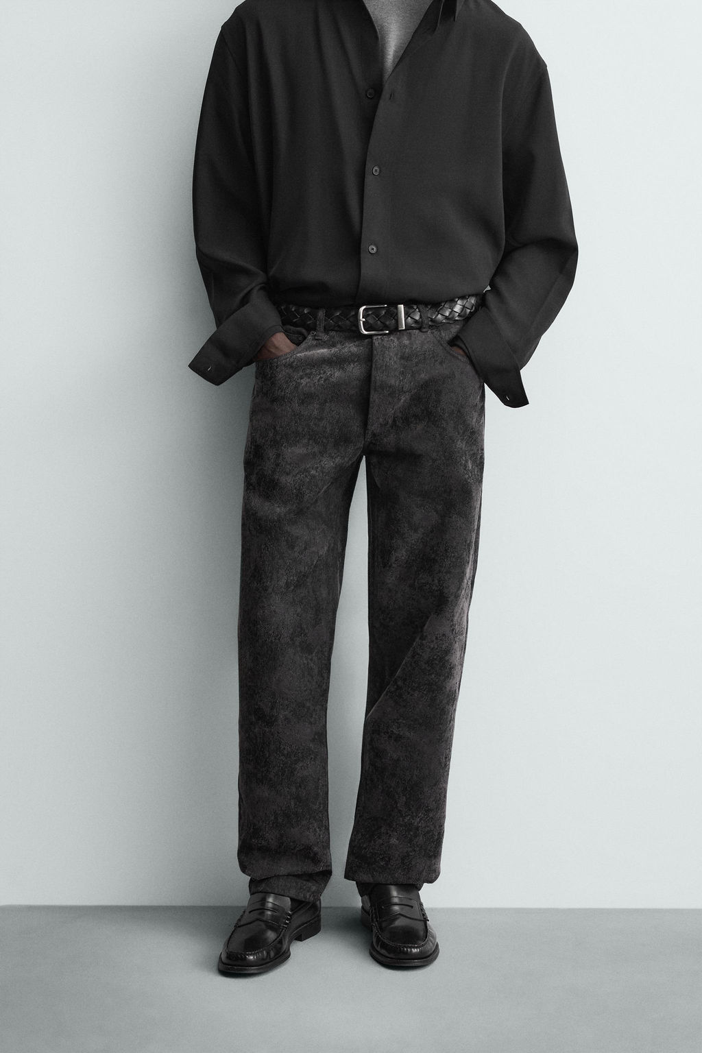 ABSTRACT JACQUARD STRAIGHT-LEG JEANS - Zara фото 2