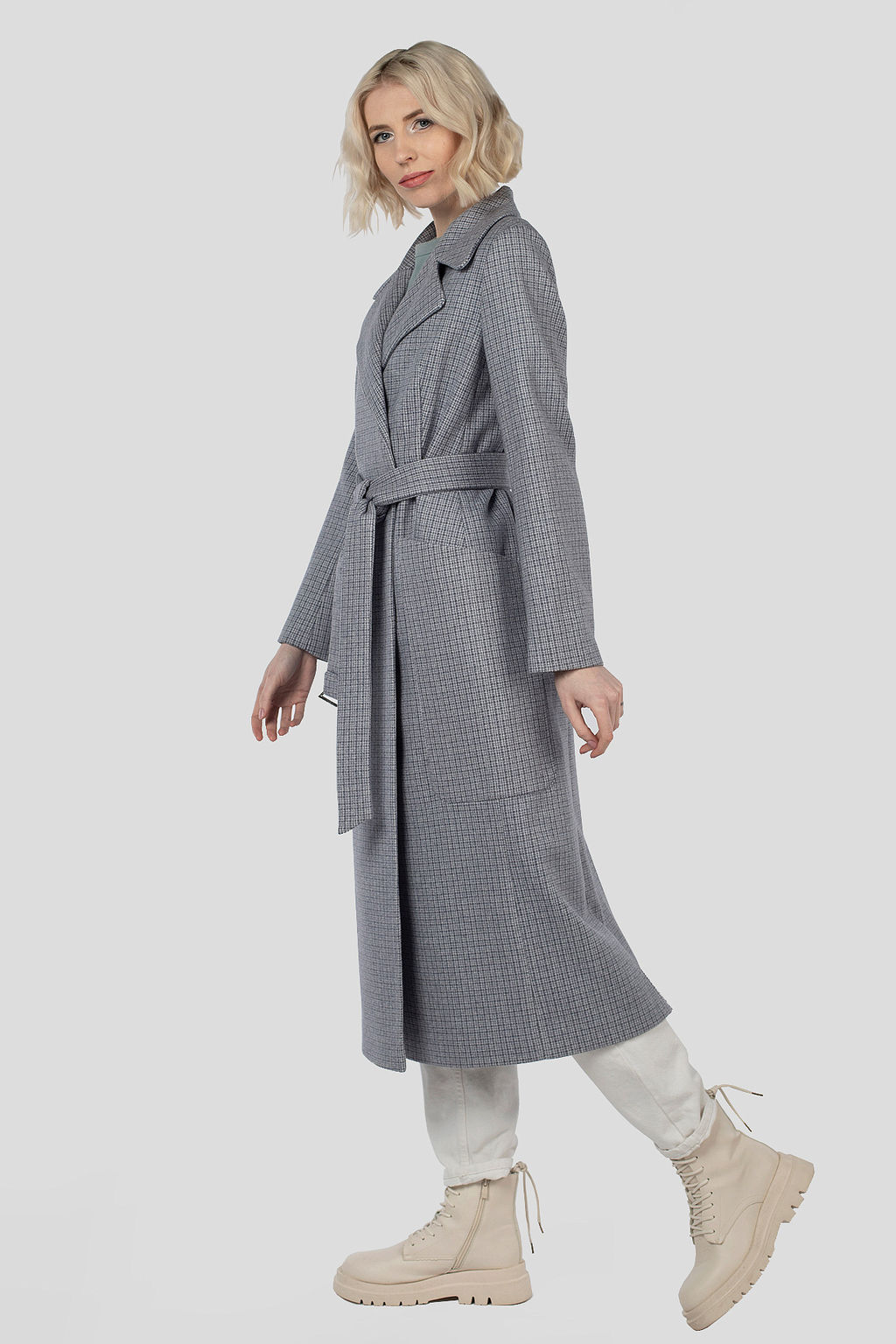 Пальто женское демисезонное (пояс) - El podio фото 7