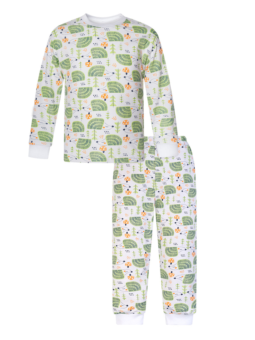 Пижама детская салатовые ежики