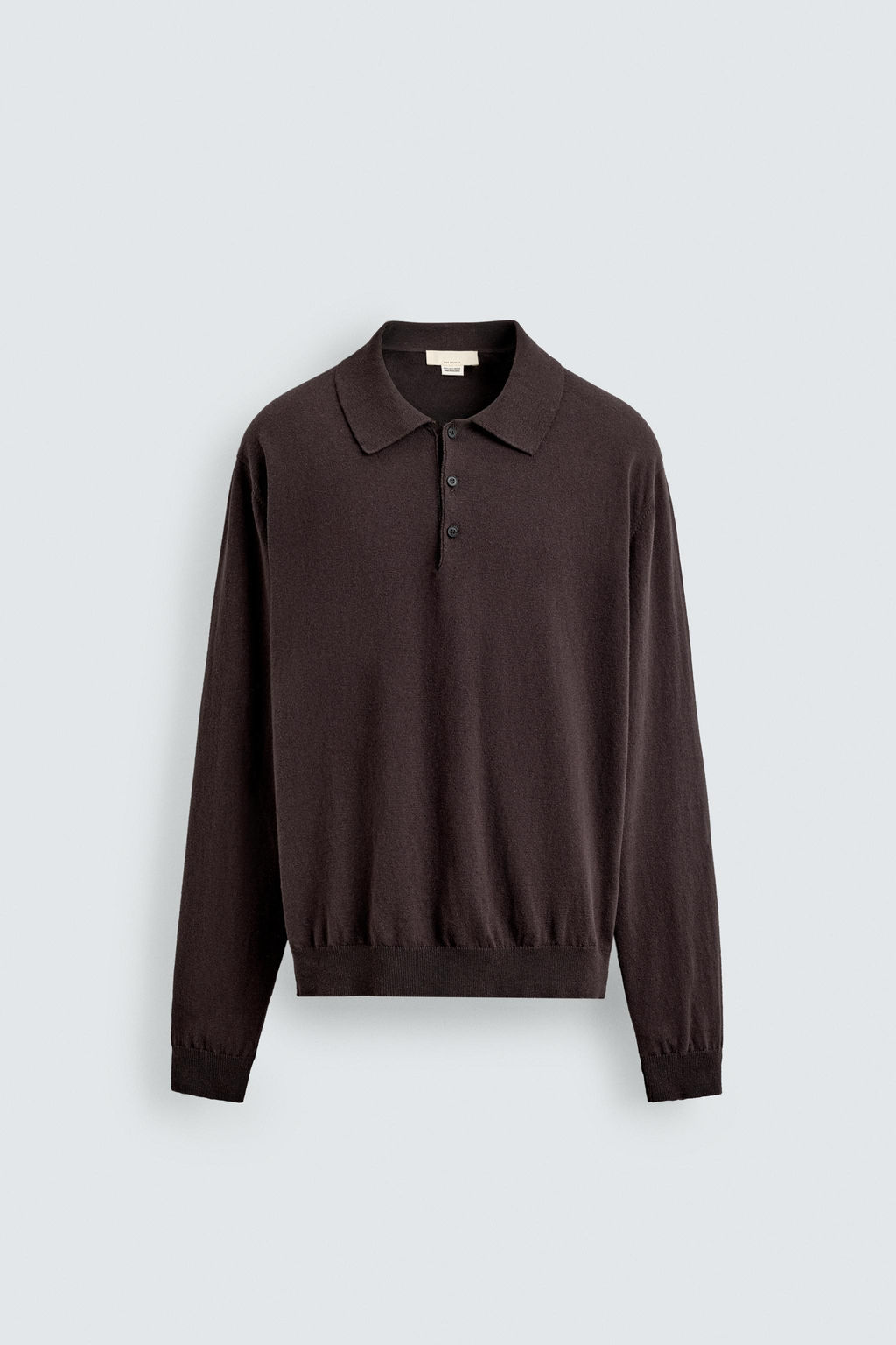 POLO PUNTO ALGOD?N - LINO LIMITED EDITION / Chocolate - Zara фото 6