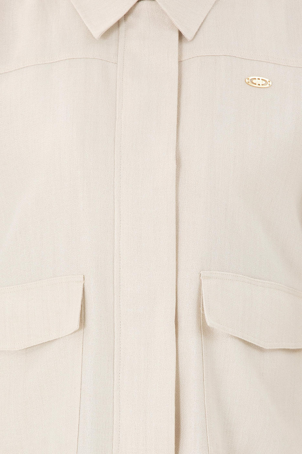 Женская рубашка с длинным рукавом цвета экрю - U.s. polo assn фото 6