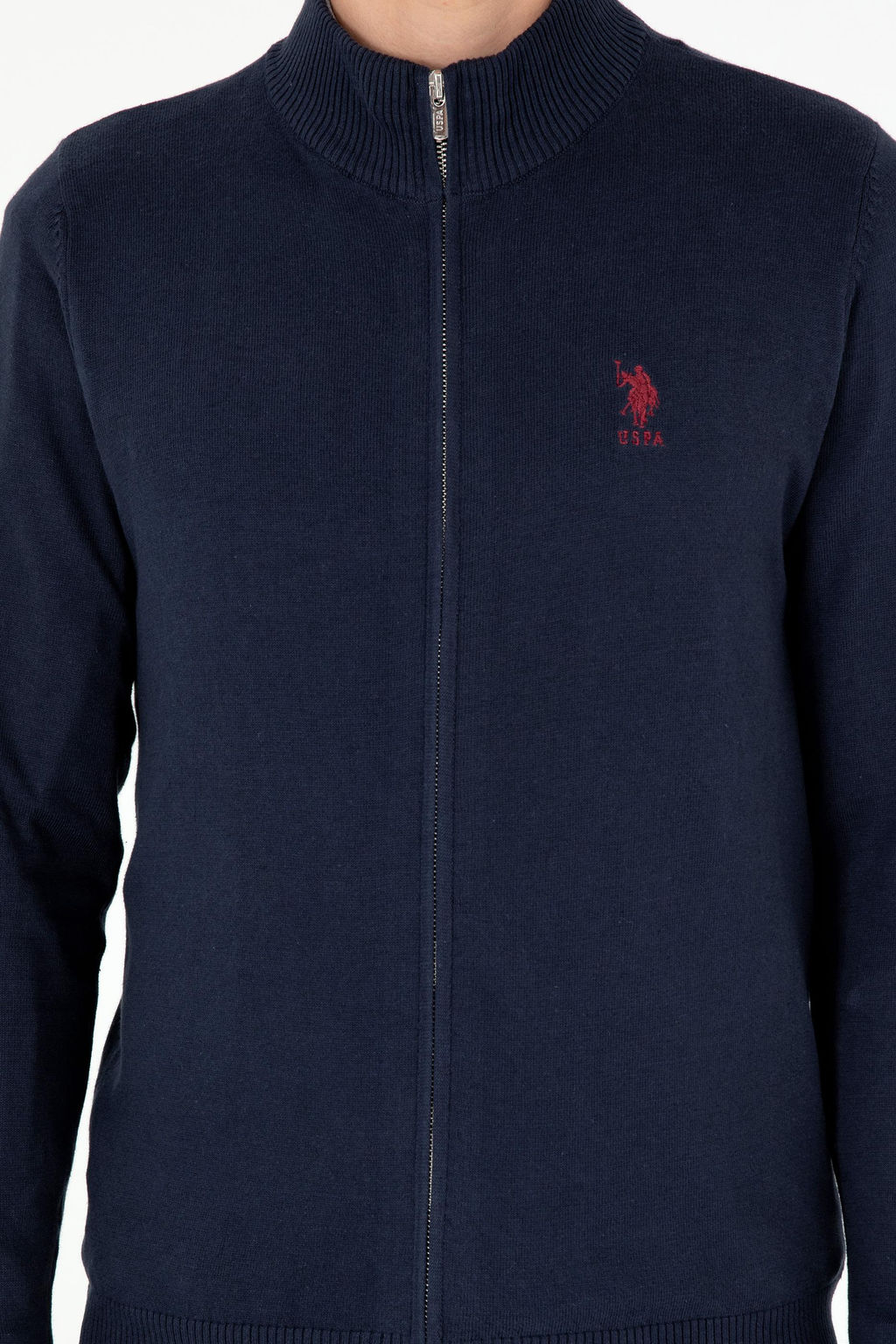 Мужской темно-синий базовый трикотажный кардиган Неожиданная скидка в корзине - U.s. polo assn фото 13