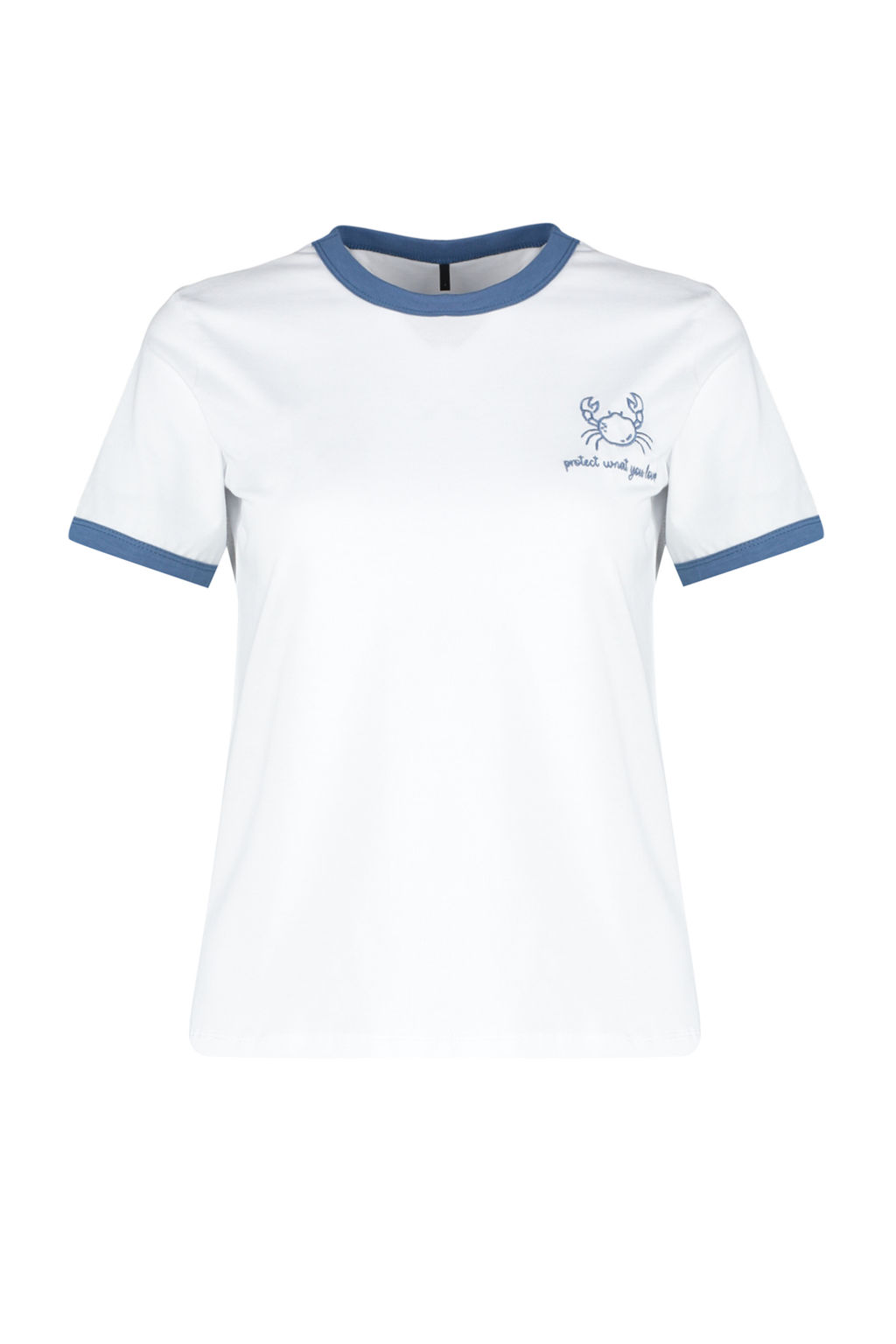 TRENDYOLMILLA Tas %100 Pamuk Nak?sl? Kontrast Biye Detayl? Orme T-Shirt TWOSS24TS00037  фото 12