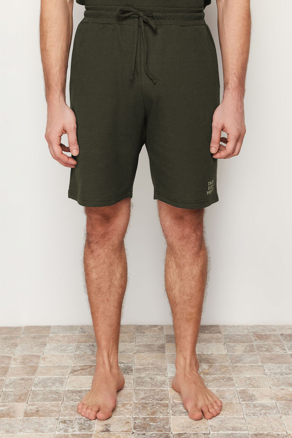 TRENDYOL MAN Mavi Regular Fit Waffle Sortlu Pijama Tak?m? TMNSS23PT00032 - Trendyolmilla фото 72