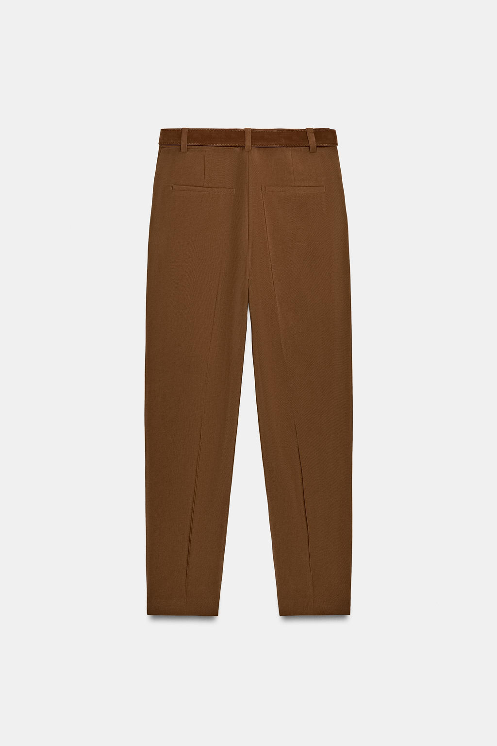 PANTAL?N PINZAS CINTUR?N / Tabaco - Zara фото 7
