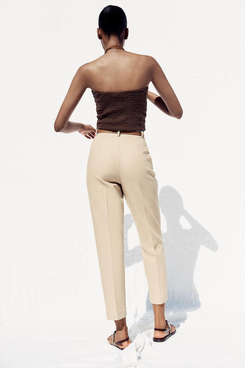 RUSTIC TROUSERS WITH BELT - Zara фото 6