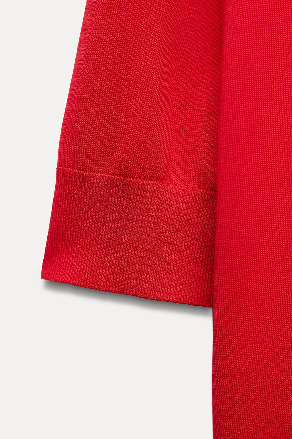 BASIC PLAIN KNIT SHORT SLEEVE TOP - Zara фото 12
