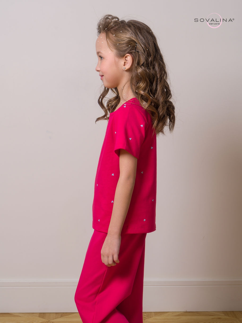 Костюм Лето сердечки малина-маджента - Sovalina фото 9