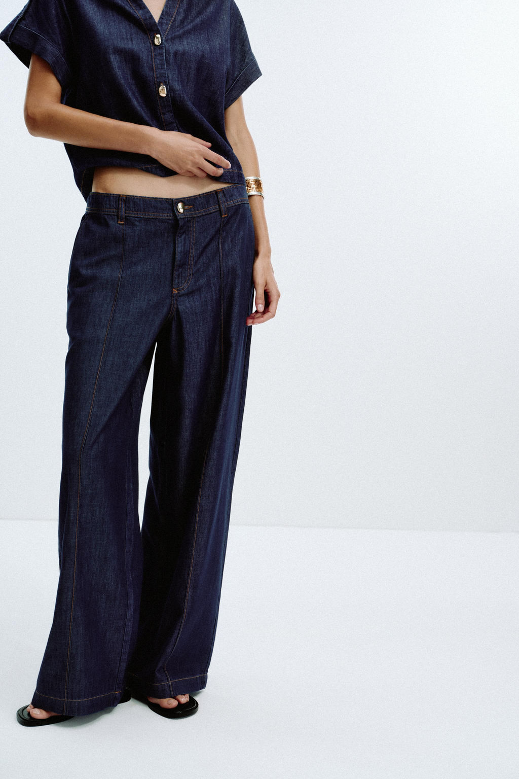Z1975 WIDE-LEG SEAM JEANS - Zara фото 2
