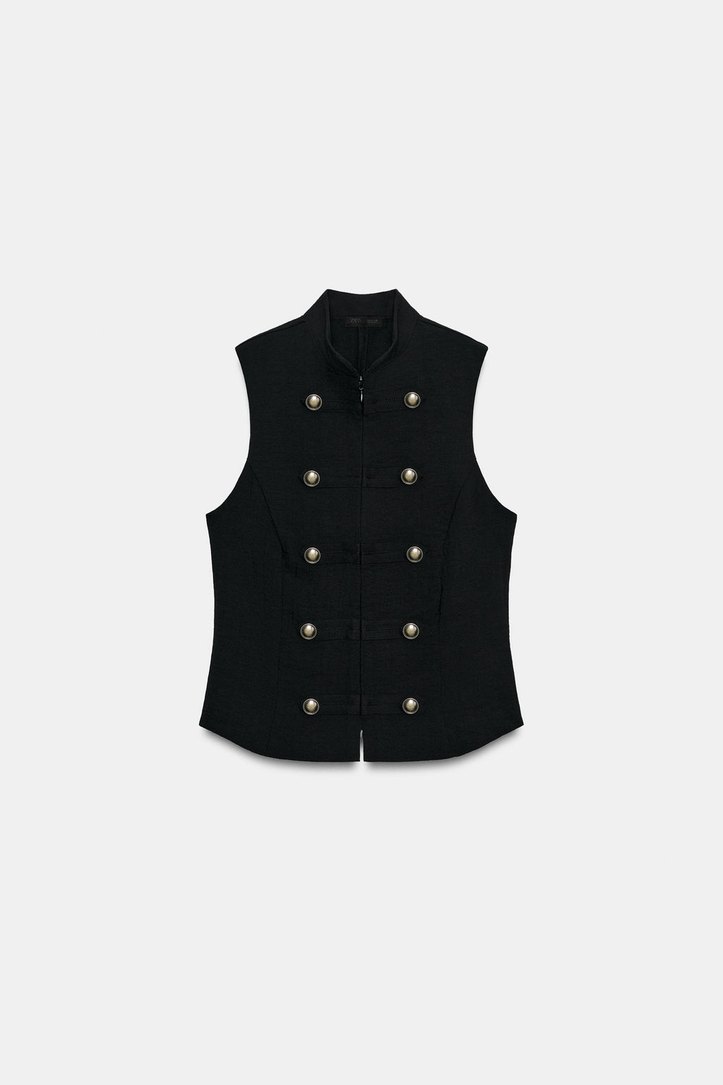 CAMISA BOTONES MANGA SISA / Negro