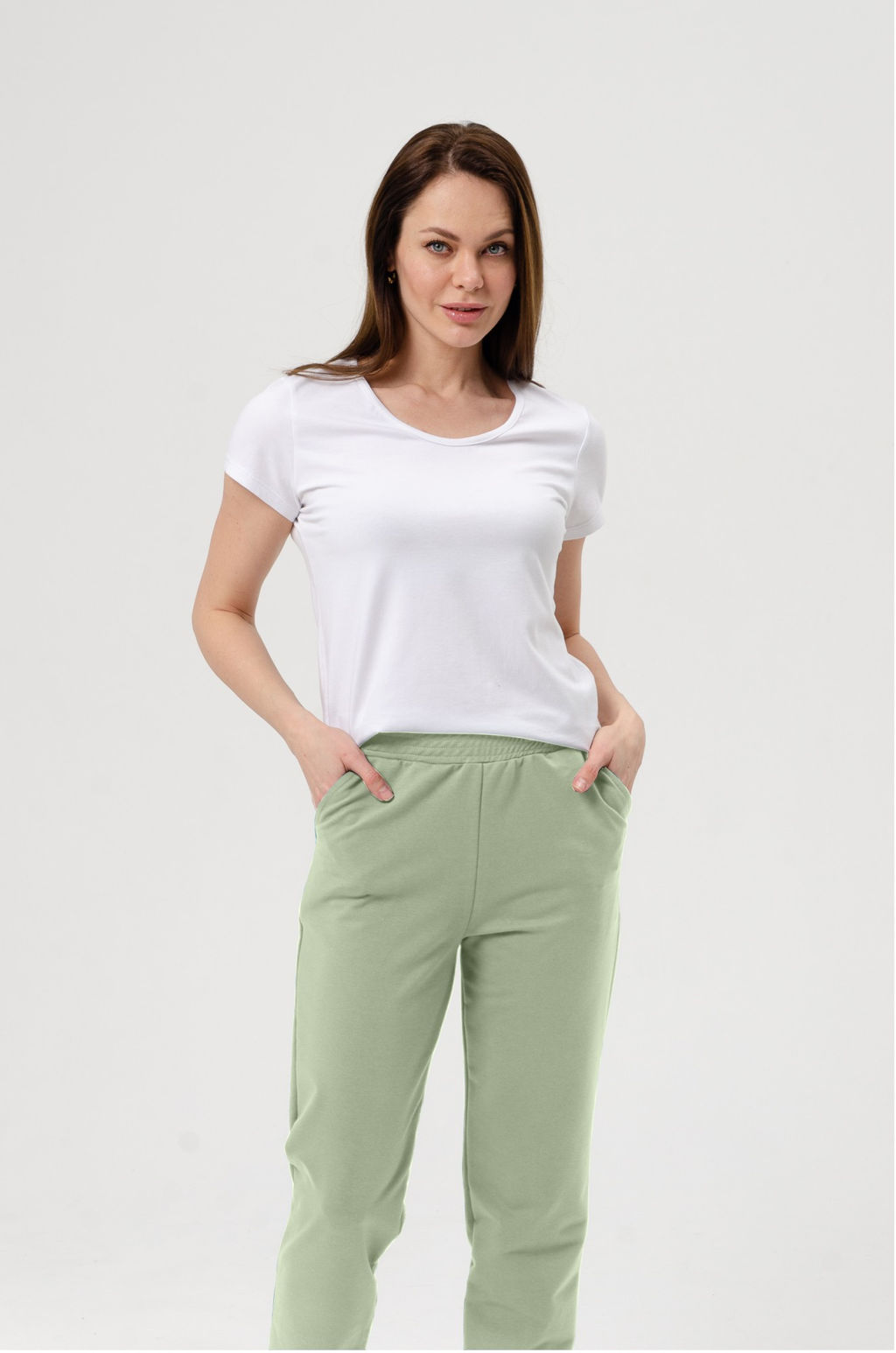 Джоггеры микс Цвет:Изумрудный