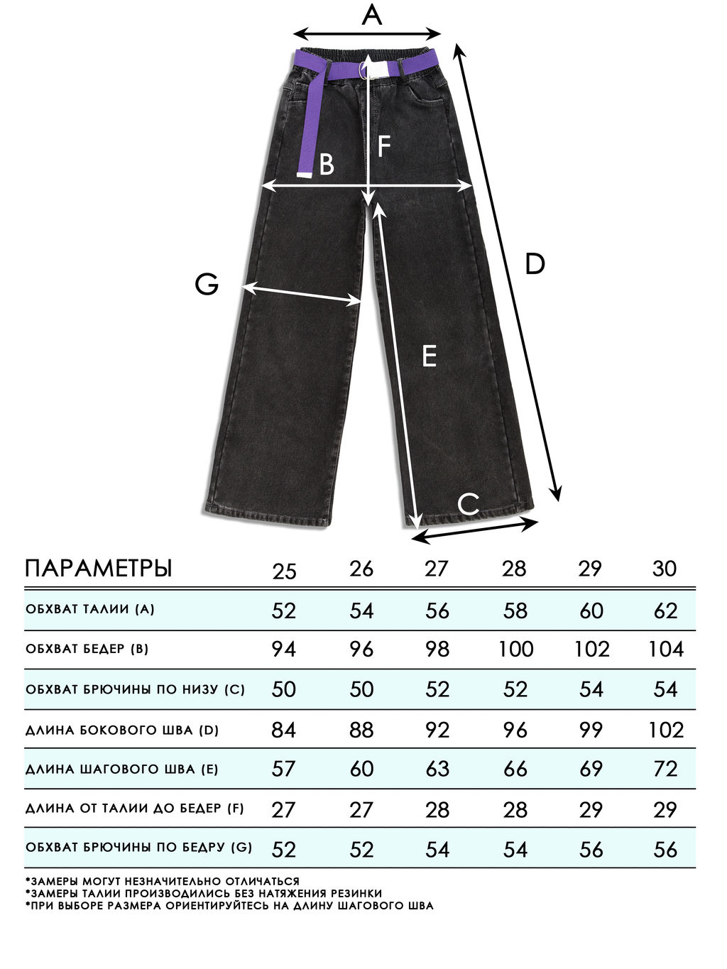 Джинсы-трубы утеплённые для девочек - Синий мир фото 2