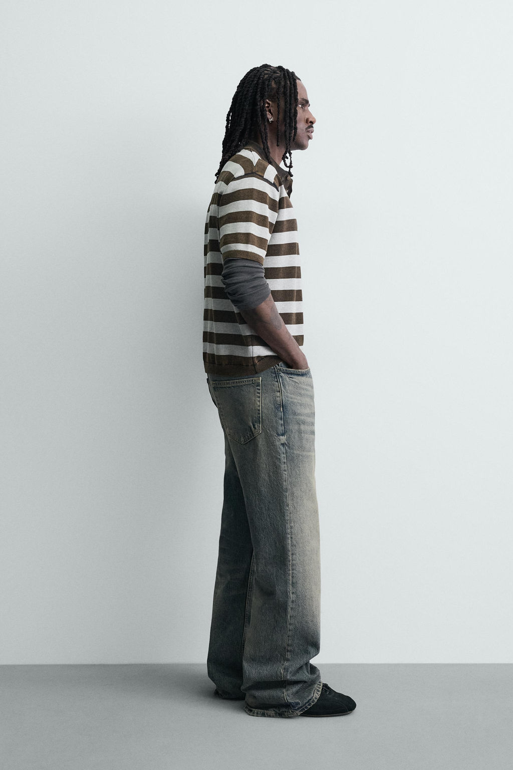 POLO PUNTO JACQUARD RAYAS / Marr?n