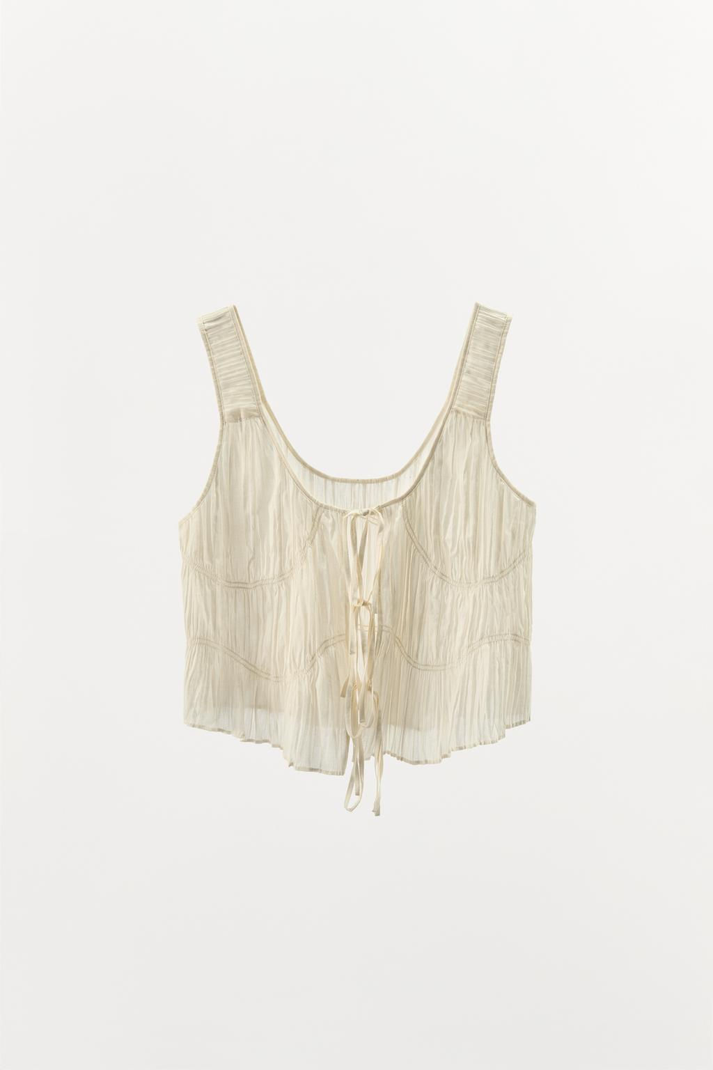 GATHERED COTTON TOP - Zara фото 4