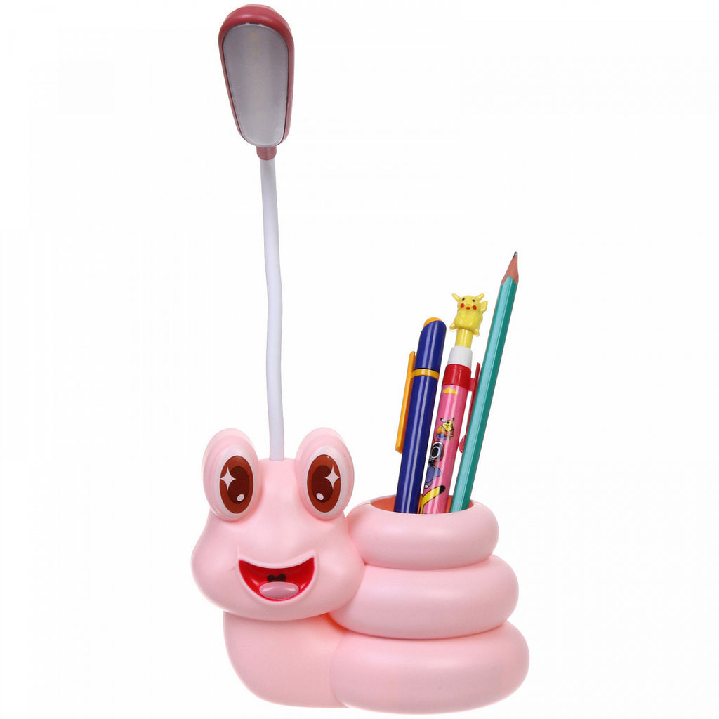 Цена за 2 шт. Настольная лампа "Sweet - Улиточка" 30*12*7 см LED с подстаканником, USB 0.6-3W, Розовый