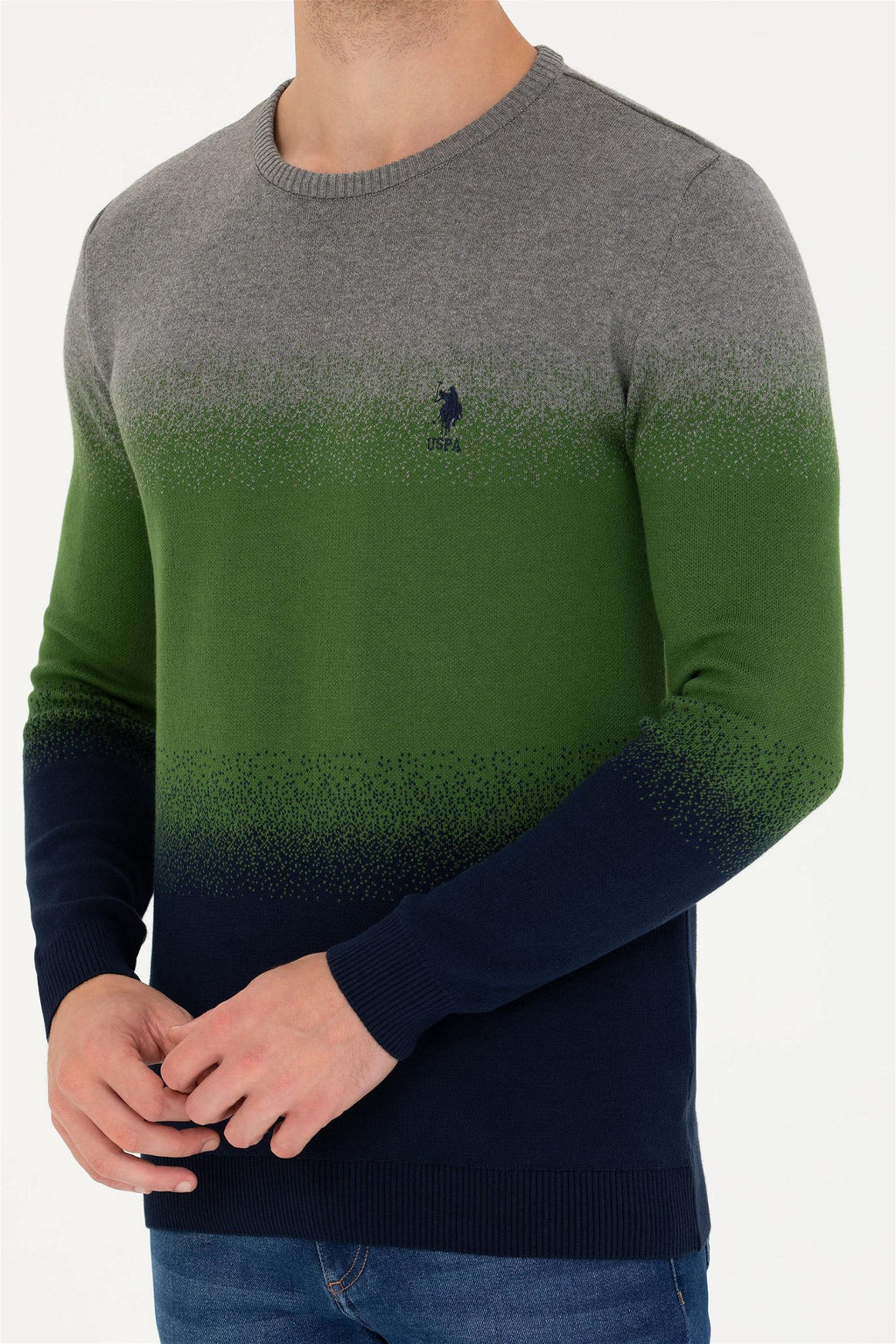 U. S. Polo Assn / Мужской темно-синий свитер - U.s. polo assn фото 13