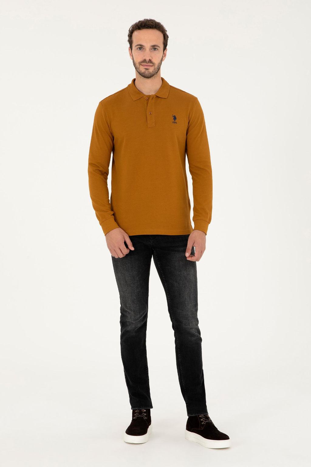 U. S. Polo Assn / Мужской базовый свитшот кокосового цвета - U.s. polo assn фото 4