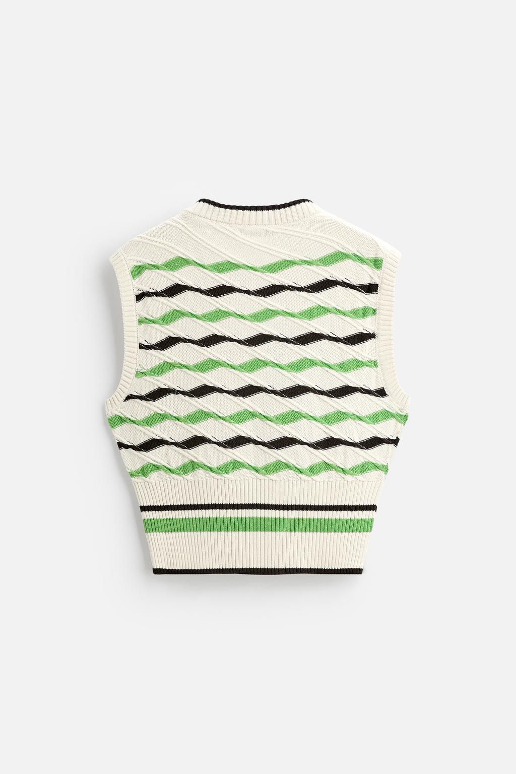 STRIPED KNIT WAISTCOAT X HARRY LAMBERT - Zara фото 8