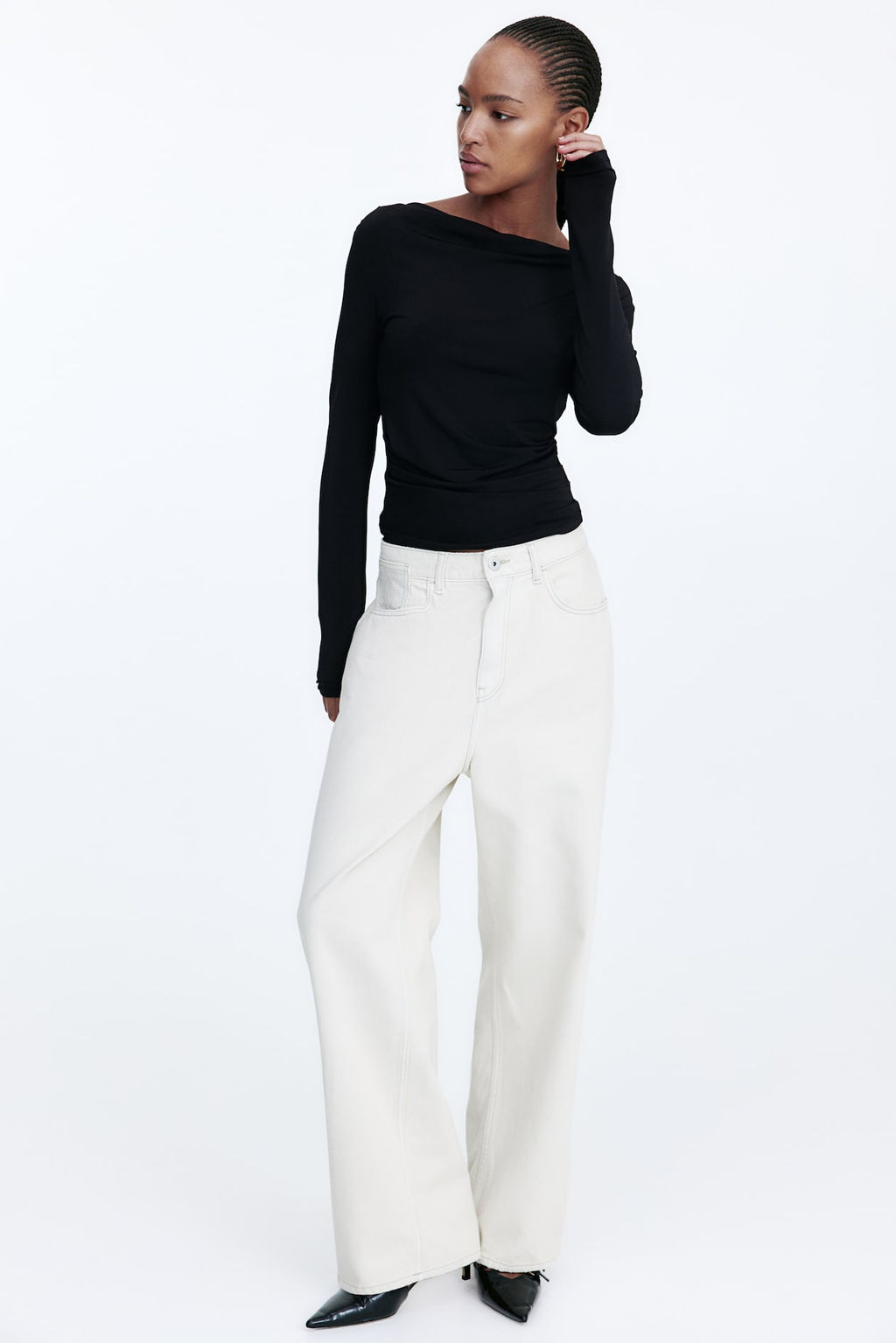 Draped jersey top - H&m фото 3