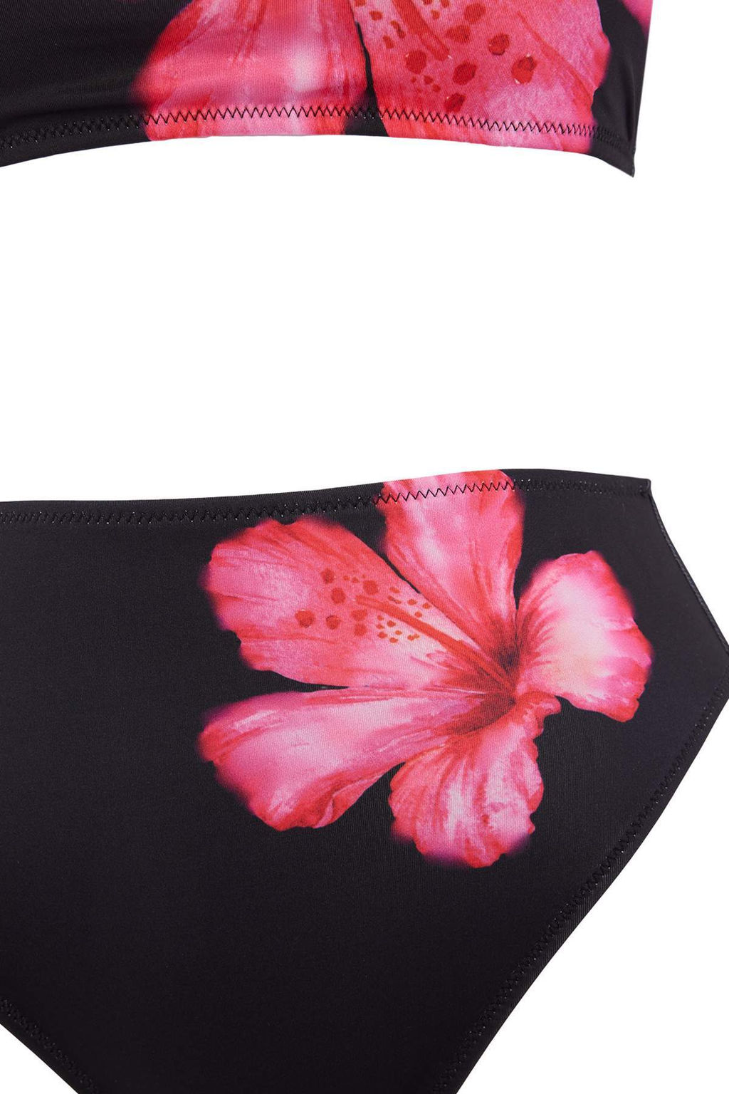 _i_ek Desenli Straplez Kapl_ Y_ksek Bel High Leg Bikini Tak_m_ TBESS26BT00155