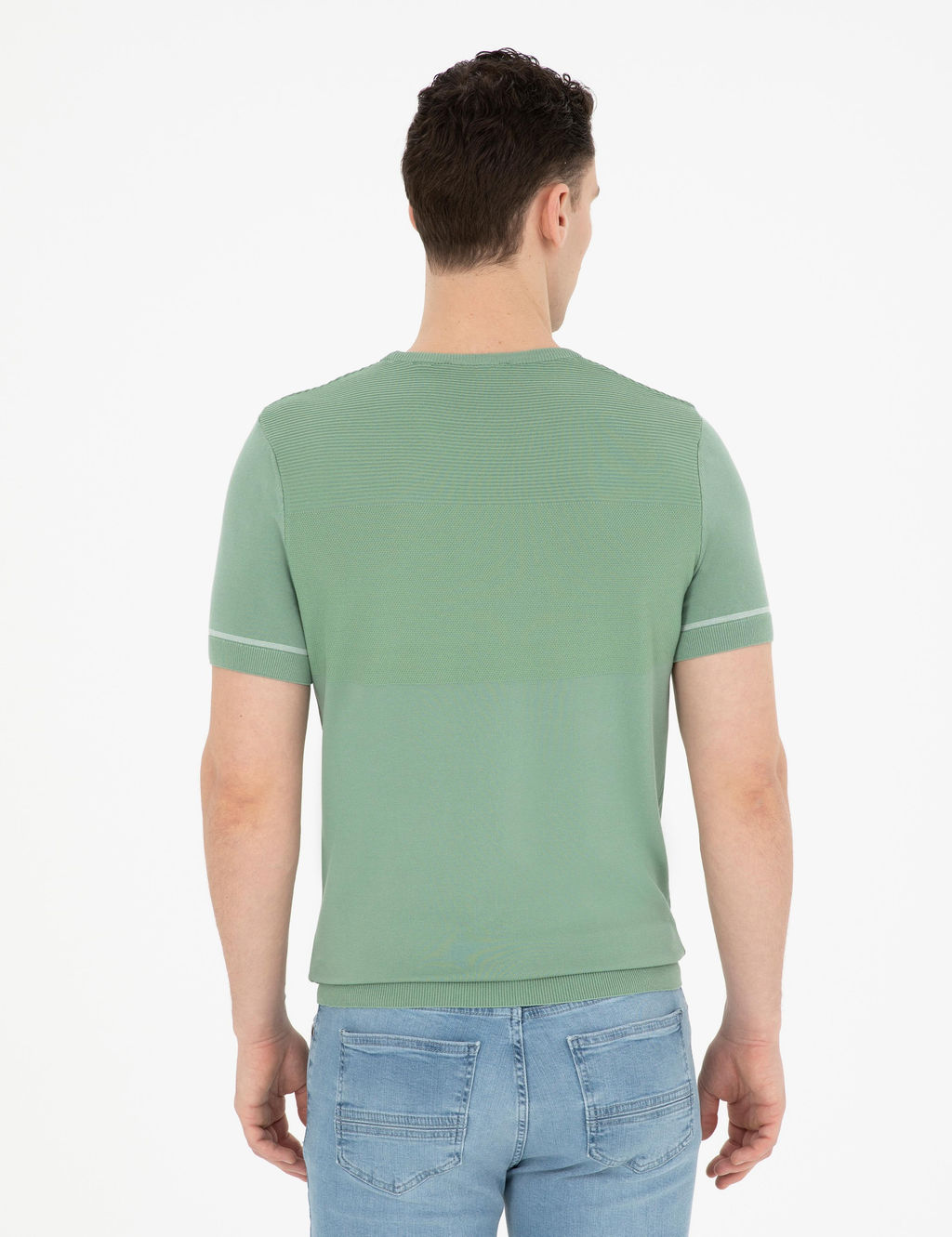 _a_la Slim Fit Bisiklet Yaka Triko Ti__rt