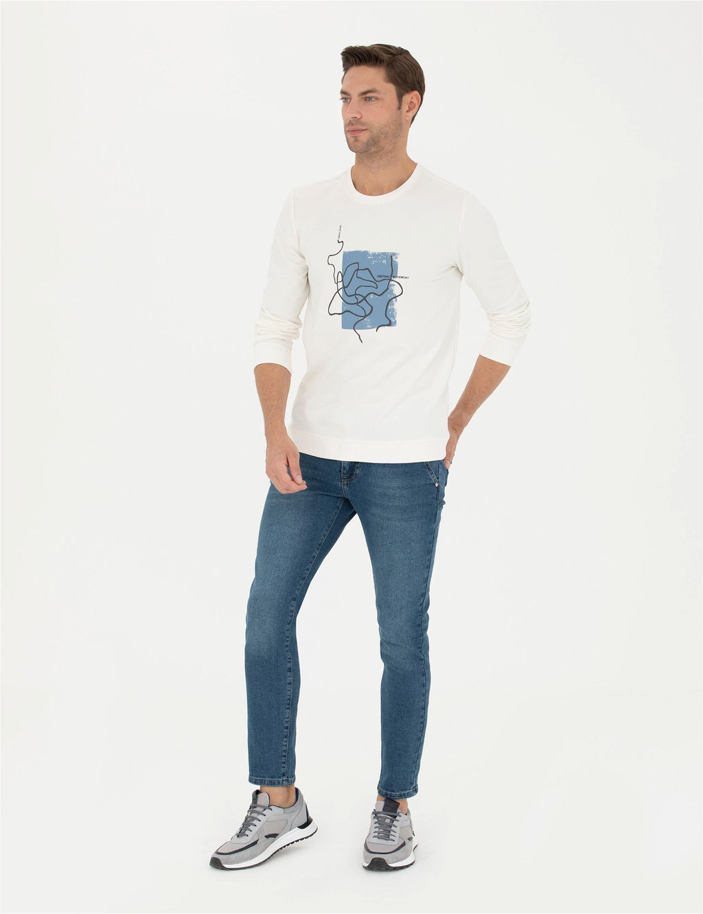 Ekru Regular Fit Sweatshirt - Pierre cardin фото 4
