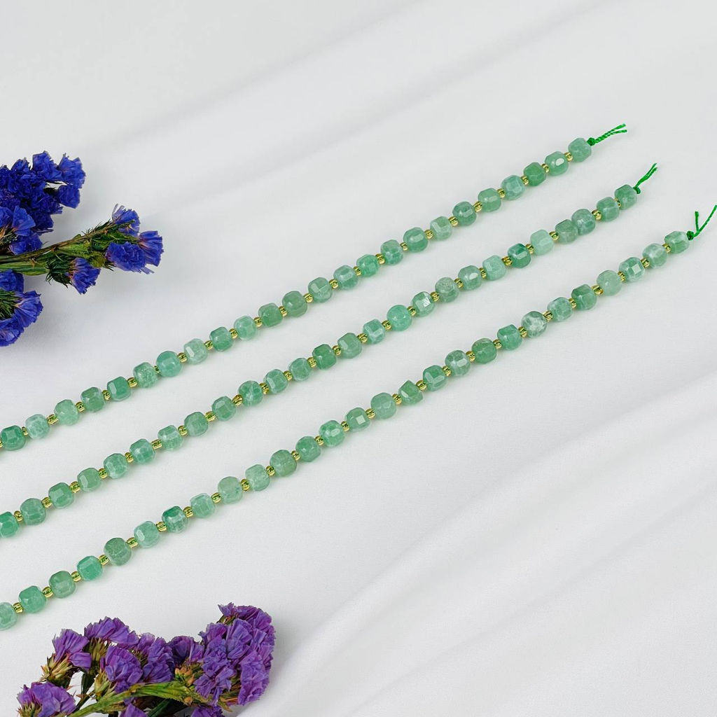 Бусины для украшений из Авантюрина (40 бусин) 37 см