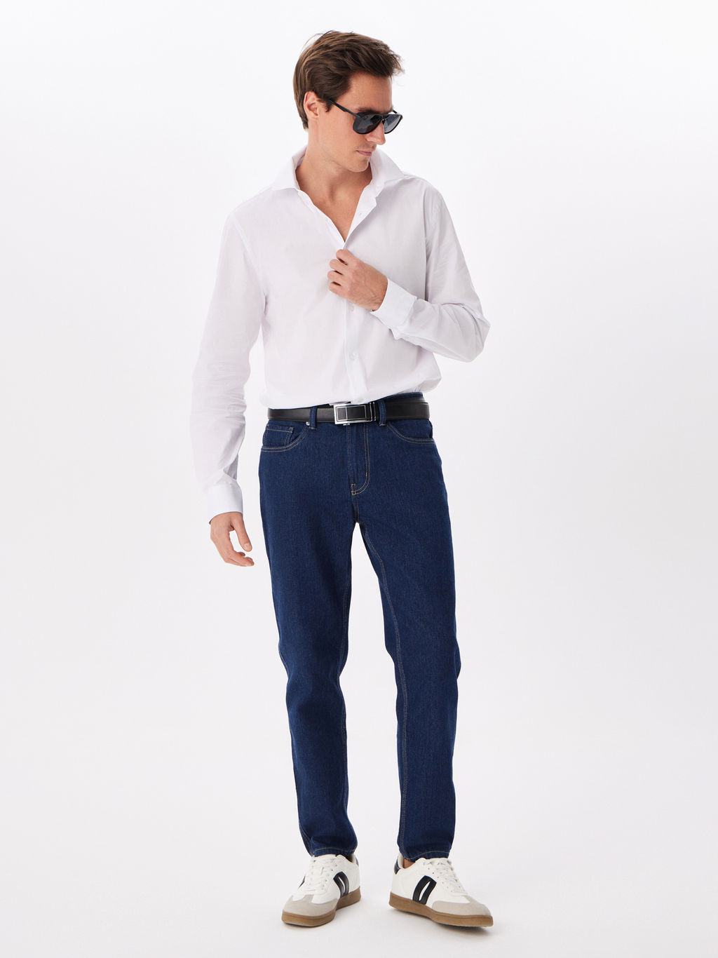 Сорочка мужская длинный рукав GREG 100/237/WH/ZVN STRETCH