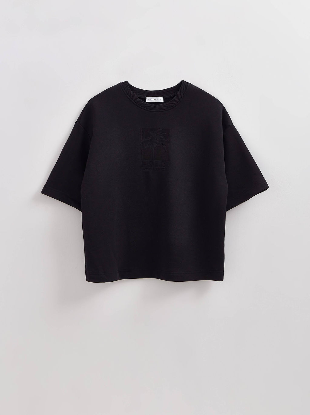 CONTE Футболка из футера c вышивкой LD 2589 black - Conte elegant фото 6
