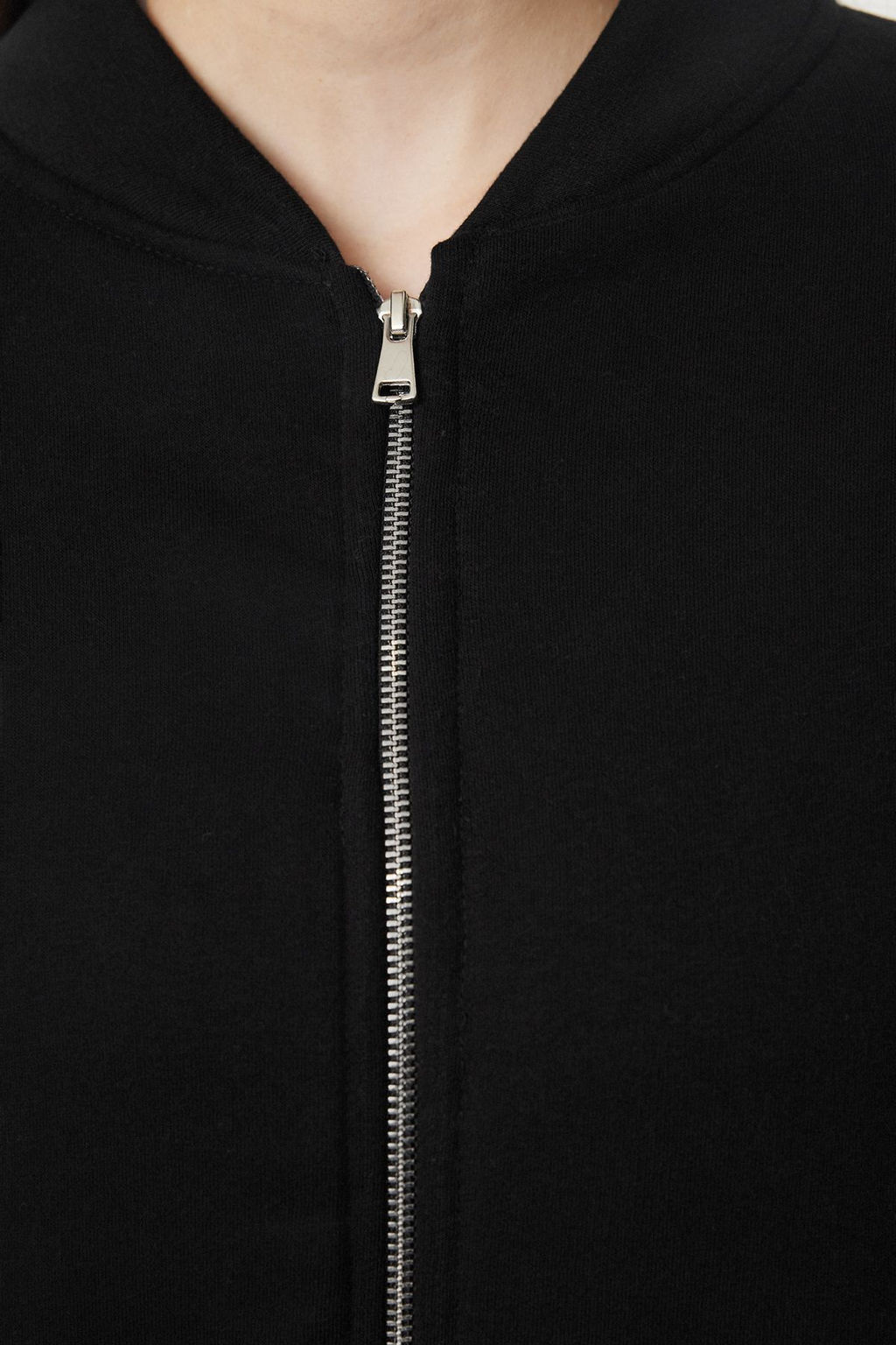 TRENDYOLMILLA Antrasit Fermuarl? Oversize/Genis Kal?p Kal?n Ici Polarl? Orme Sweatshirt TWOAW25SW00122 фото 8