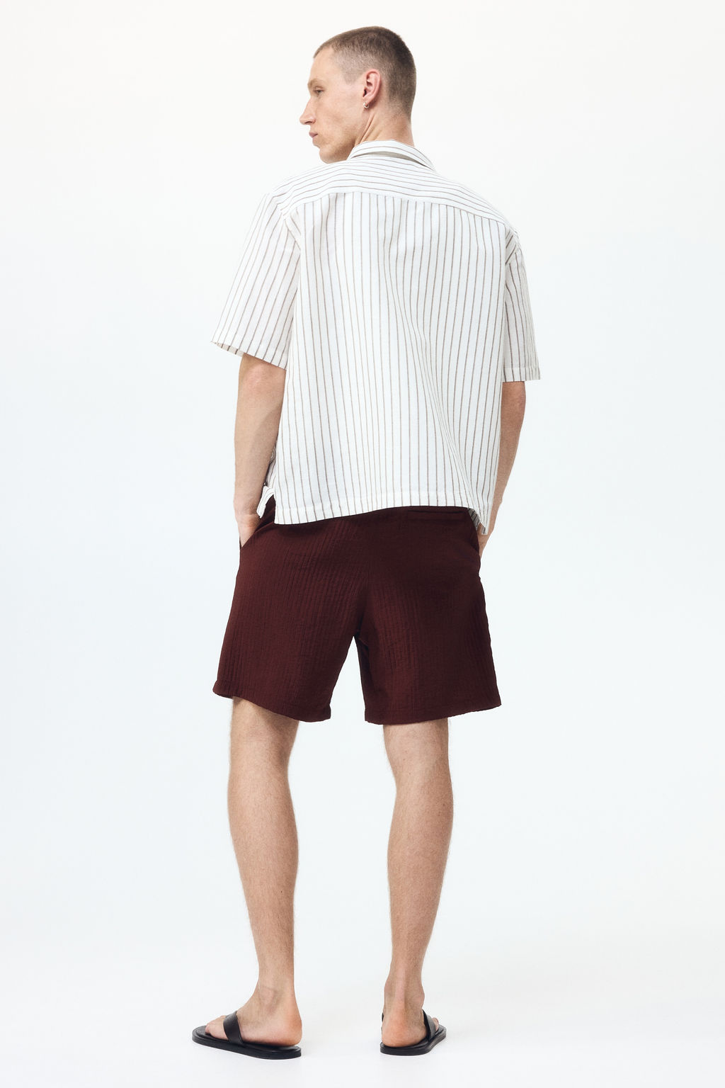 Pantal?n corto texturizado Relaxed Fit - H&m фото 6
