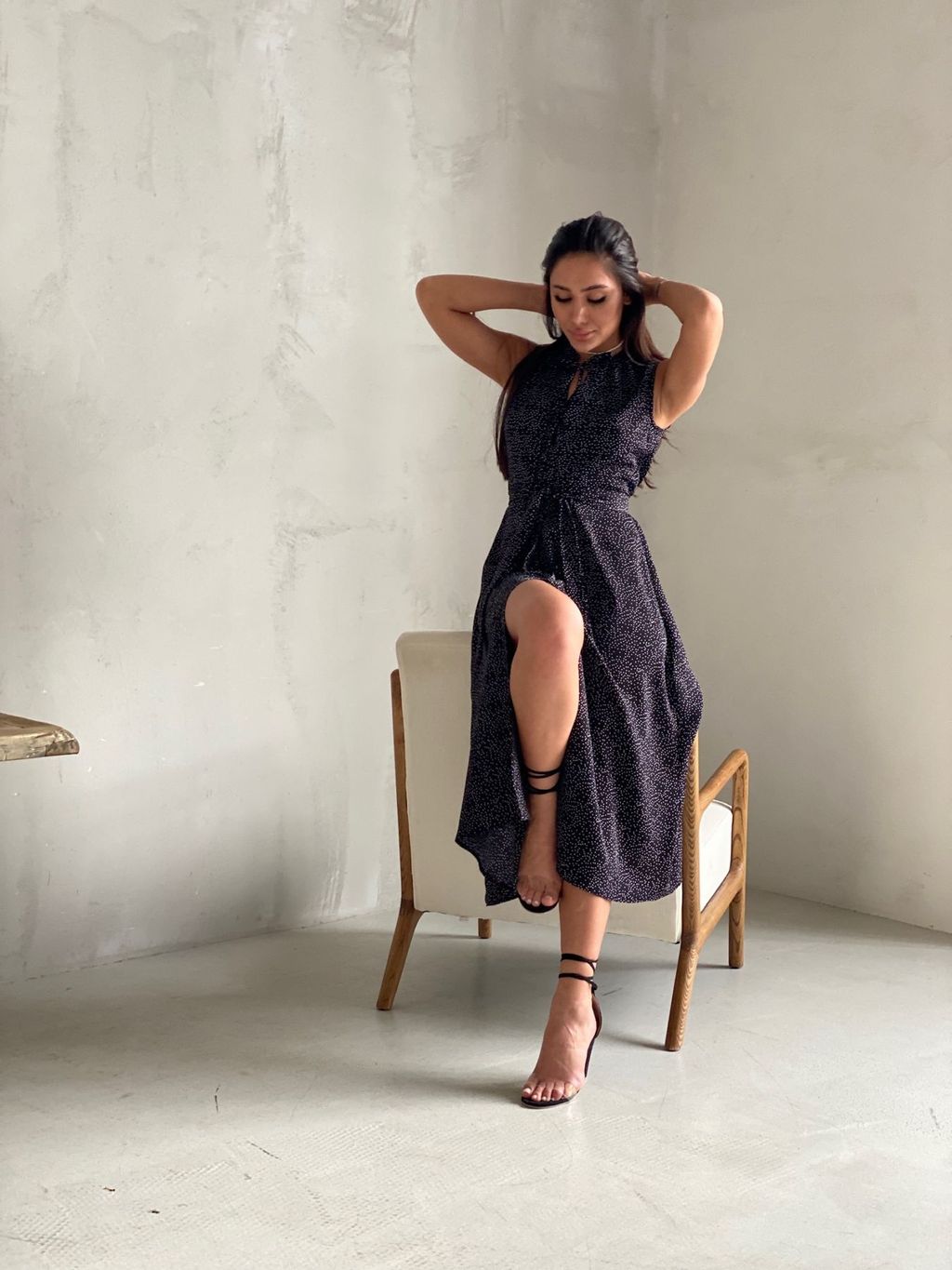 Платье, как из к/ф Красотка, чёрное в горошек - Martichelli фото 9