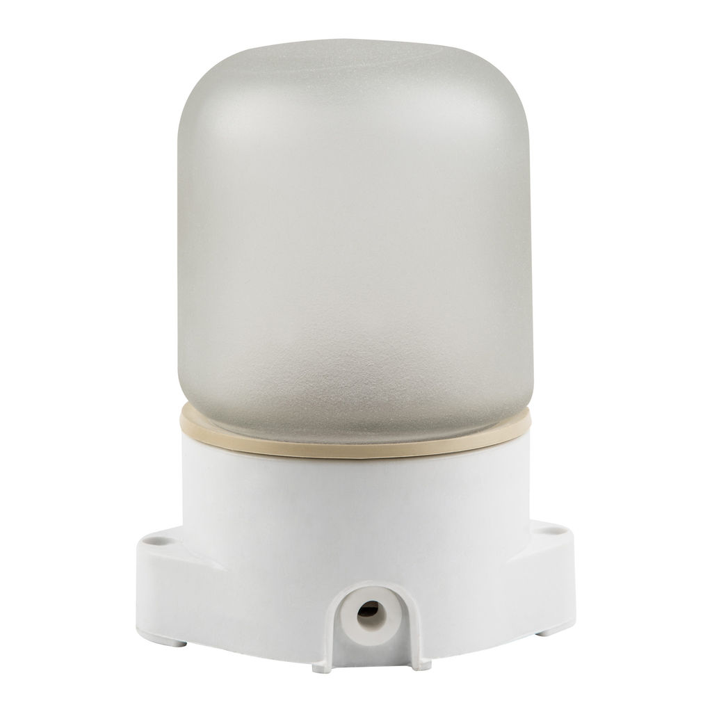 UWL-K01R 60W/E27 IP65 WHITE Светильник влагозащищенный под лампу Е27, для бань и саун, до +125С. Цвет корпуса белый. ТМ Uniel