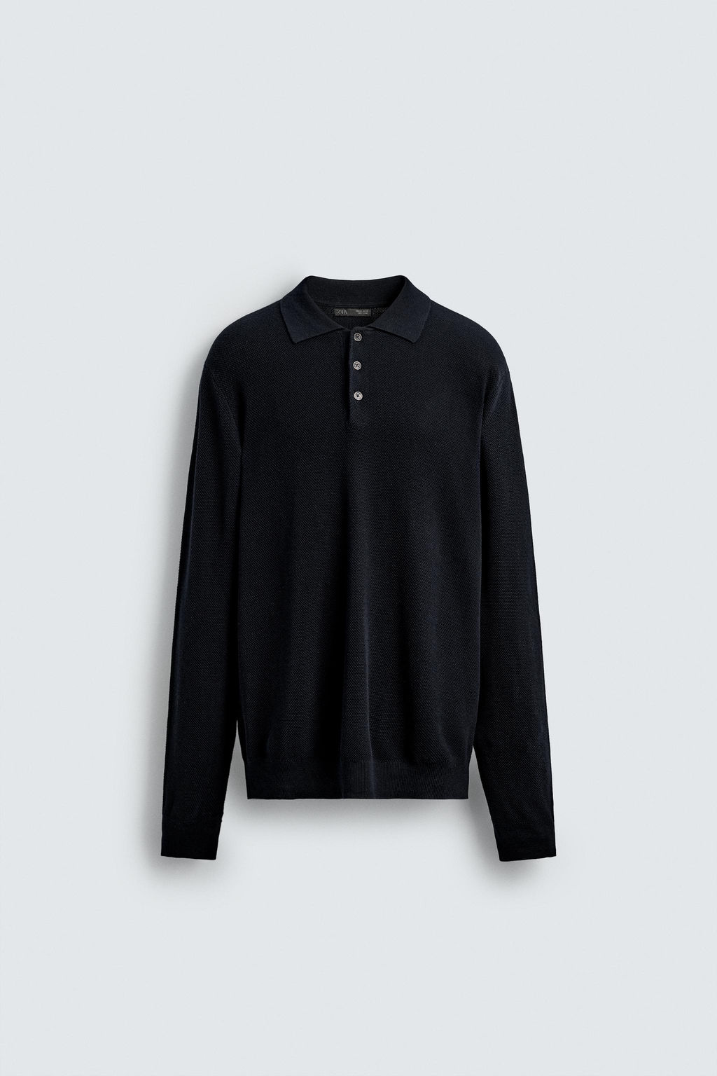 COTTON/LYOCELL KNIT POLO SHIRT - Zara фото 7