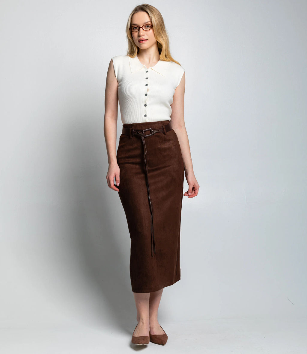 Юбка #КТ335 (1), шоколадный