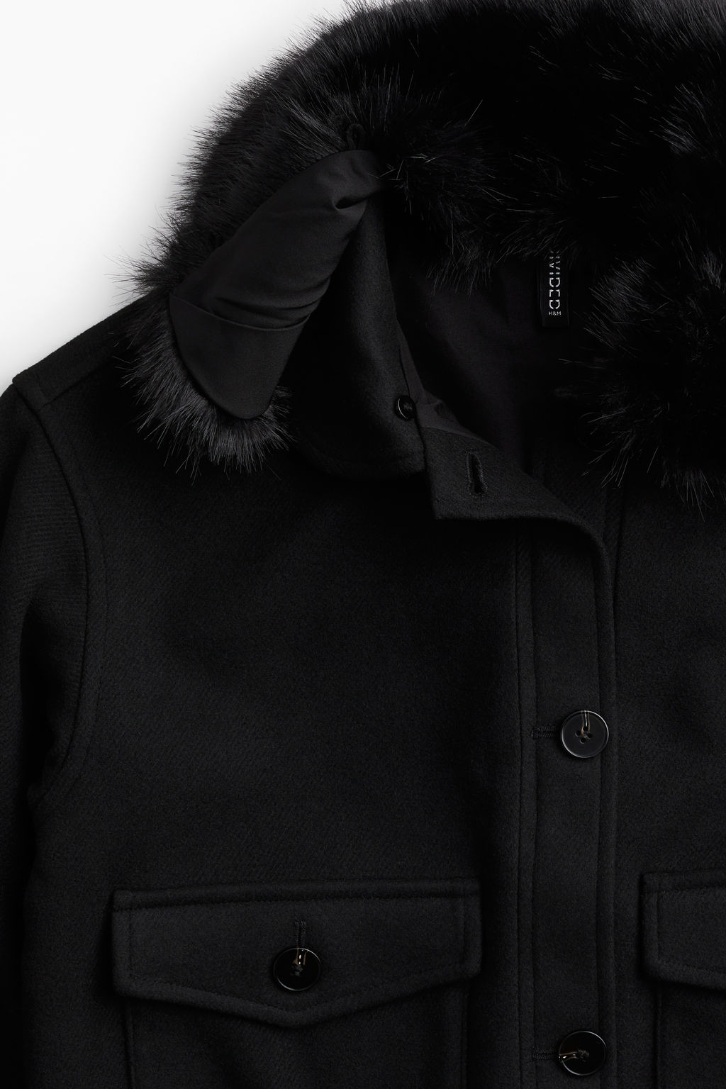Cazadora de sarga con cuello efecto pelo - H&m фото 5