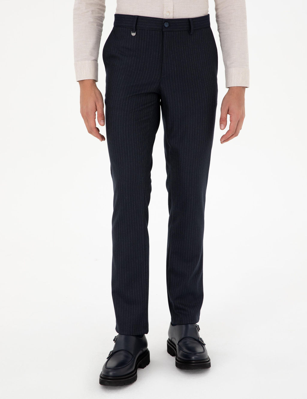 Lacivert Slim Fit _izgili Kuma_ Pantolon - Pierre cardin фото 2