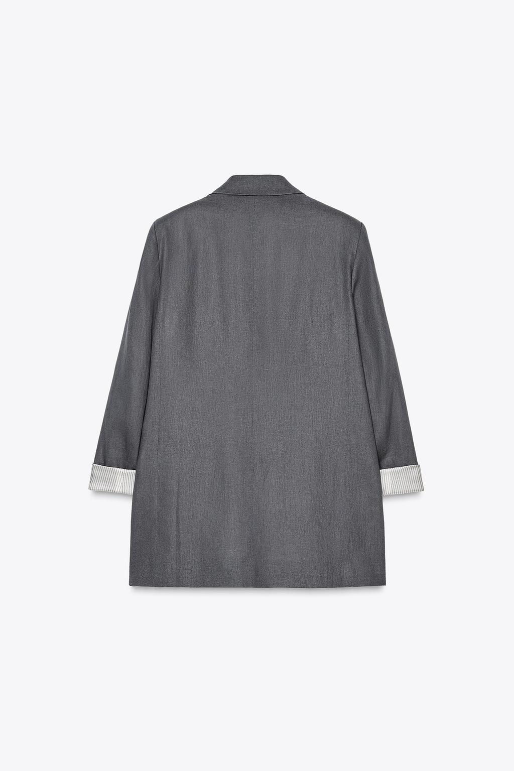 LINEN BLAZER WITH PRINTED CUFFS - Zara фото 11